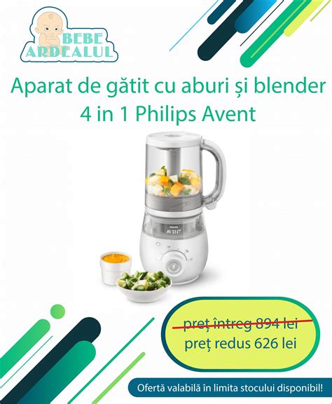 Componentele aparatului de gatit cu aburi si blender Philips Avent