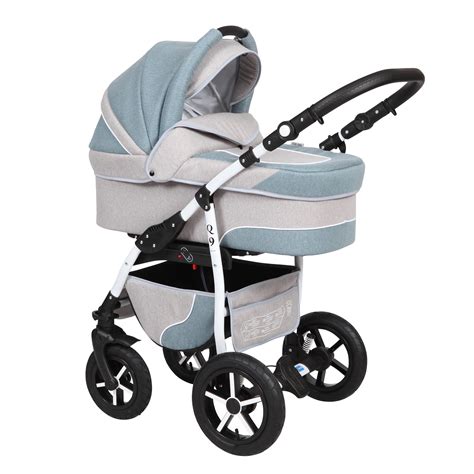 Fotografie a caruciorului Baby Merc Q9 in ansamblu, prezentand cadrul din aluminiu si landoul