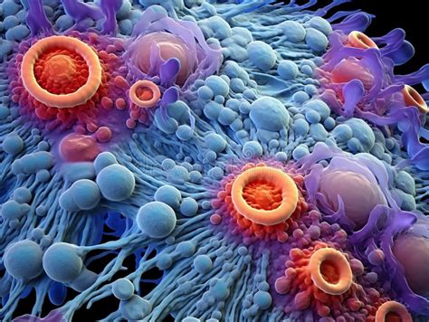 Imagine microscopică a celulelor canceroase din colon