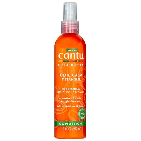 Ambalajul spray-ului Cantu Coil Calm Detangler