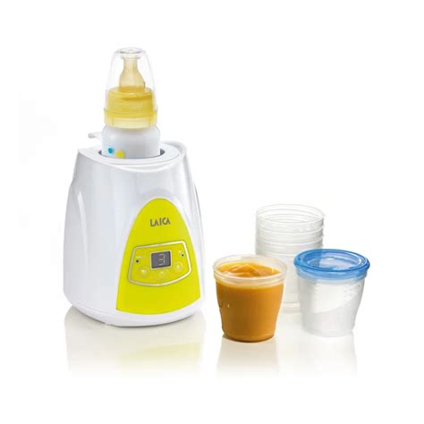 Încălzitor de biberoane Lovi multifuncțional, în culoare bej, cu afișaj electronic