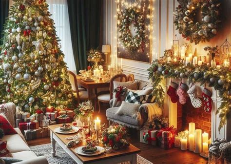 Femeie însărcinată admirând decorațiuni de Crăciun