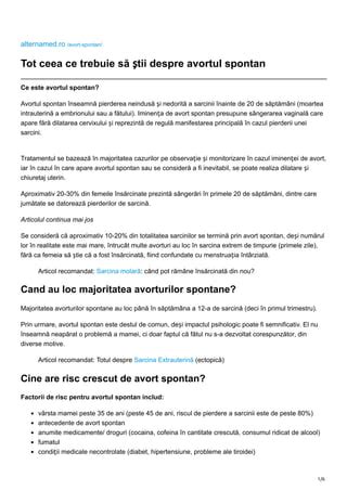 Ilustrație grafică a fazelor sarcinii și a momentului în care poate surveni un avort spontan.