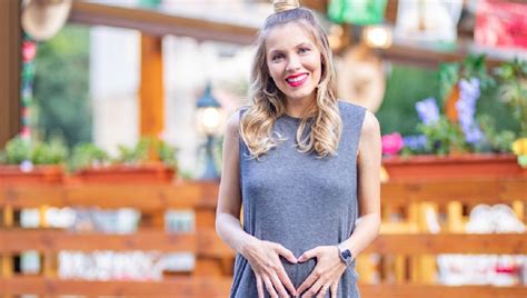 Andreea Ibacka în timpul sarcinii.