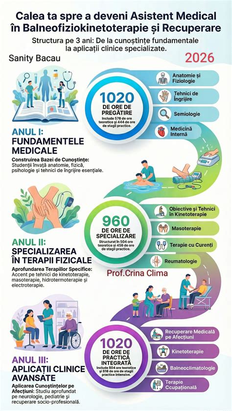 Infografic cu structura Secției Pediatrie 3 și principalele specializări