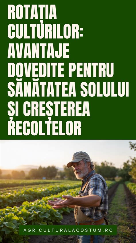 diagramă cu rotația culturilor verzi și impactul asupra solului