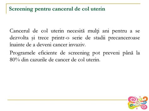 Tabel cu recomandările de screening pentru cancerul de col uterin în funcție de vârstă