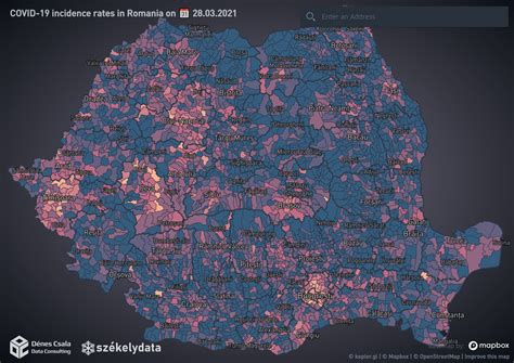 hartă demografică a României cu accent pe ratele natalității