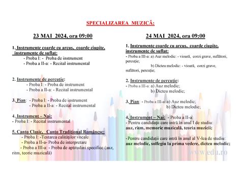 calendar cu datele importante pentru înscrierea și susținerea probelor la limba modernă/maternă