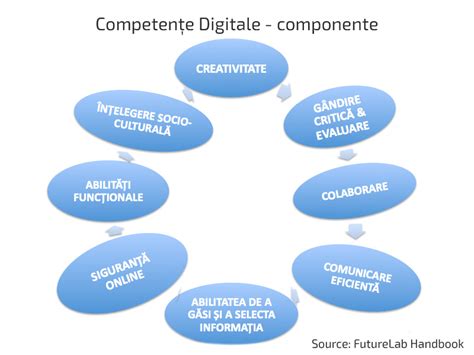 Infografic despre competențele digitale necesare profesorilor