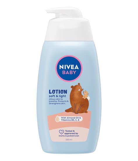 infografic cu ingredientele cheie ale șamponului NIVEA Baby: lapte de migdale, vitamina B5, C, E, și beneficiile lor