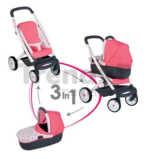 Căruciorul Trio Pastel Maxi Cosi&Quinny, prezentând designul roz pastel și funcționalitățile