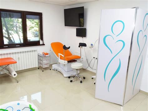 Ilustrație schematică a unui cabinet ginecologic modern