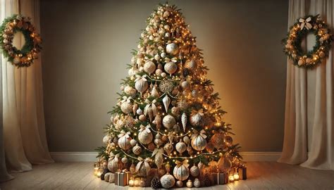 Brad de Crăciun împodobit tradițional