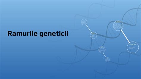 Grafic explicativ despre ramurile geneticii medicale