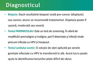Schema cu diferențele între displazia ușoară, moderată, gravă și carcinom in situ