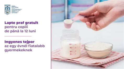 Infografic cu criteriile de acordare a laptelui praf gratuit