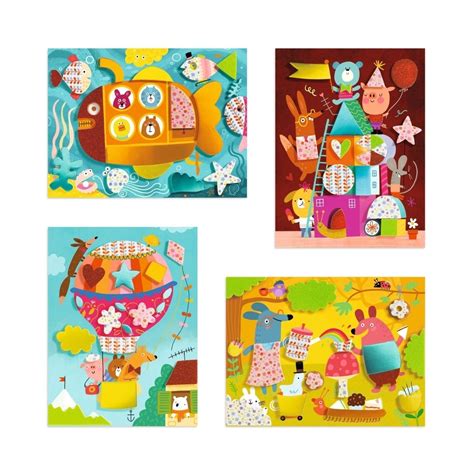 Colaj cu diverse jucării educative Djeco