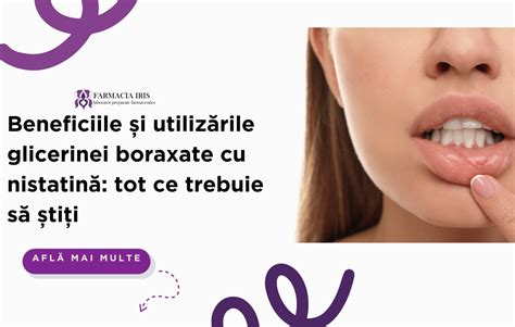 Schema cu compoziția și acțiunea glicerinei boraxate