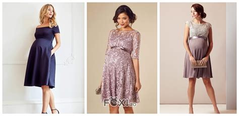 Galerie de imagini cu diverse stiluri de rochii pentru gravide: empire, trapez, tip cămașă, clos