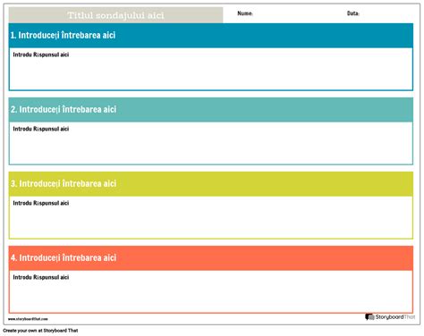 Interfața platformei Storyboard That, cu șabloane, personaje și opțiuni de personalizare pentru crearea de materiale educaționale.