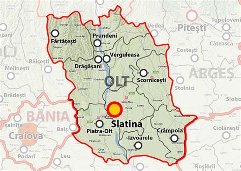 hartă administrativă a zonei Potcoava, județul Olt