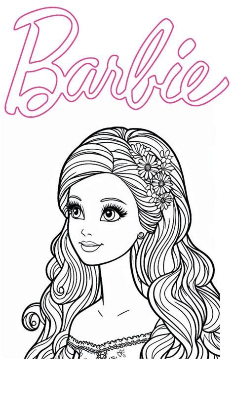 Colaj cu imagini mici din planșele de colorat menționate: Barbie prințesă, Barbie la tenis, Barbie pe podium, Barbie zână, Barbie pe plajă, Barbie cu cățeluș