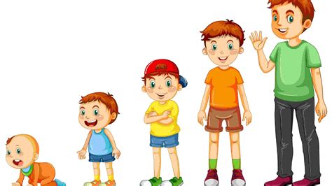 Ilustrație cu un copil în diferite etape de dezvoltare motorie timpurie