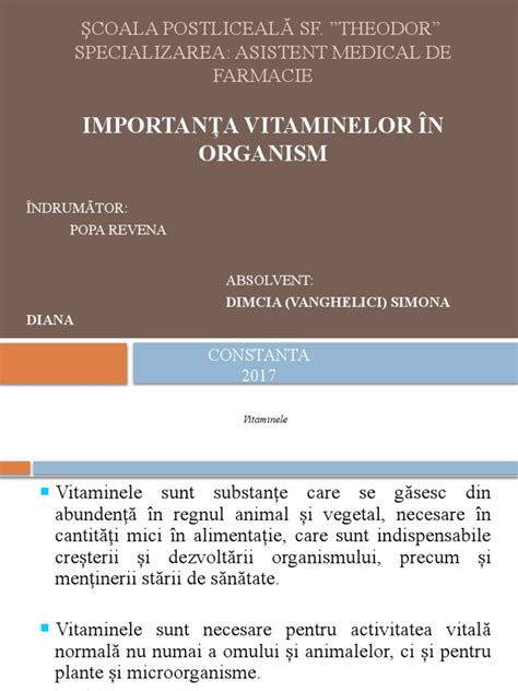 infografic cu rolurile vitaminelor și mineralelor în organism