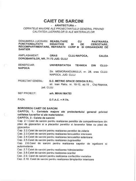 Structura unui caiet de sarcini pentru crearea de conținut web