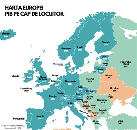 Harta Europei cu legislația privind avortul colorată diferit în funcție de nivelul de accesibilitate