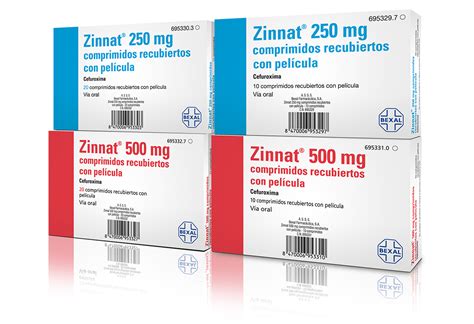 Imagine cu un comprimat de Zinnat și ambalajul acestuia