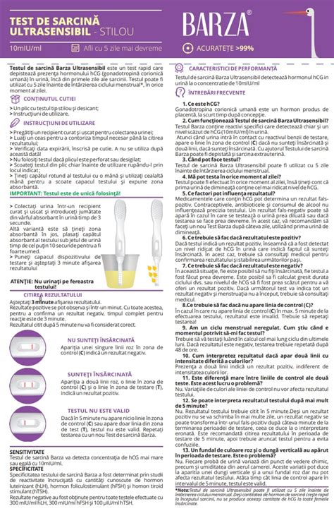 infografic cu pașii de utilizare a testului de sarcină Barza