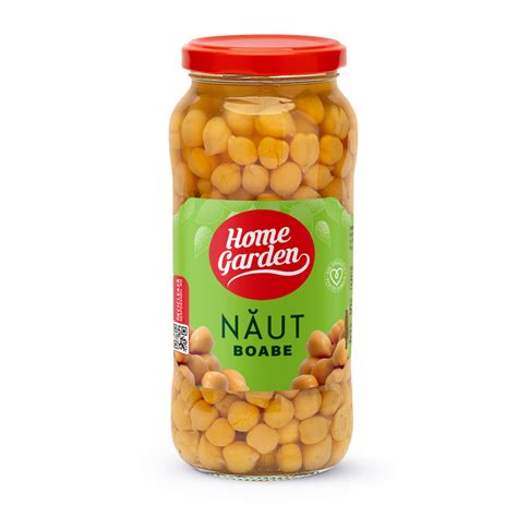 Ilustrație cu boabe de năut și elemente grafice care sugerează nutrienți.