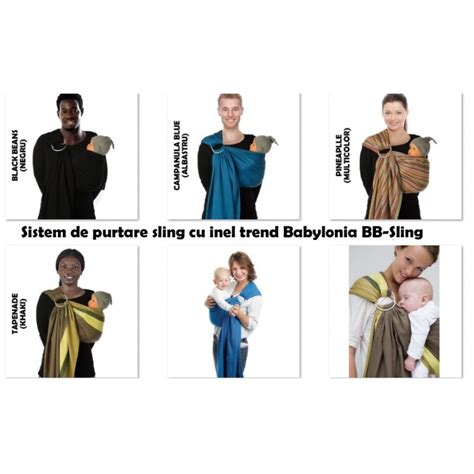 Colaj foto cu diverse sisteme de purtare (wrap, sling, mei tai, SSC)