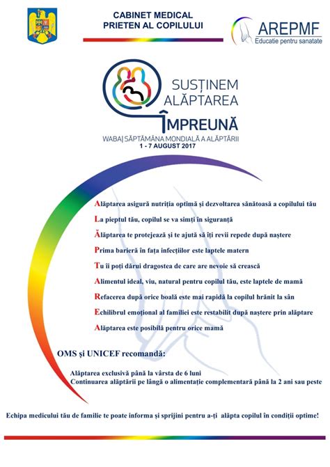 Infografic despre importanța alimentației naturale și a vaccinării la copii.