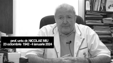 portret al Profesorului Nicolae Miu