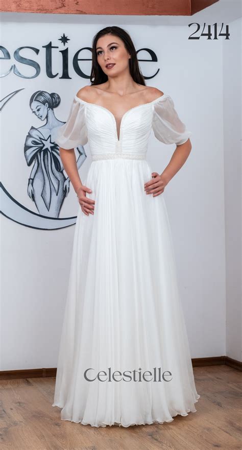 Infografic comparativ cu diverse stiluri de rochii de mireasă (A-line, Empire, Prințesă) și cum se potrivesc diferitelor siluete, inclusiv cele de gravide.