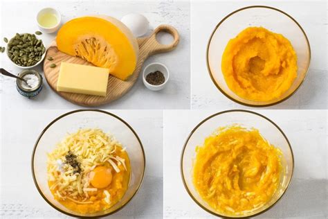 imagini cu pașii de preparare ai piureului de dovleac