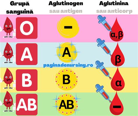 Grafic comparativ al grupelor sanguine și recomandări alimentare