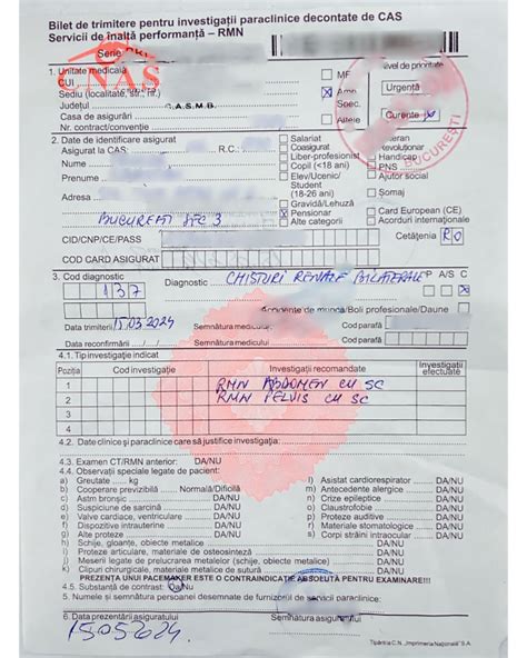 Infografic cu pașii necesari pentru obținerea unei consultații ginecologice gratuite cu bilet de trimitere CAS