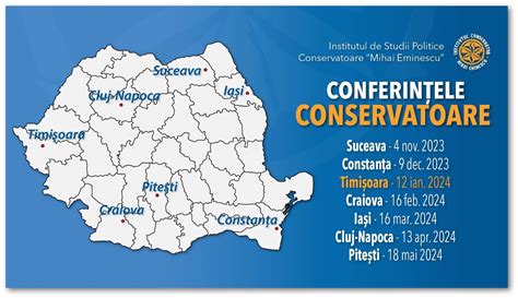 Infografic cu anii și temele conferințelor naționale la care a participat Dr. Alina Stanciu.