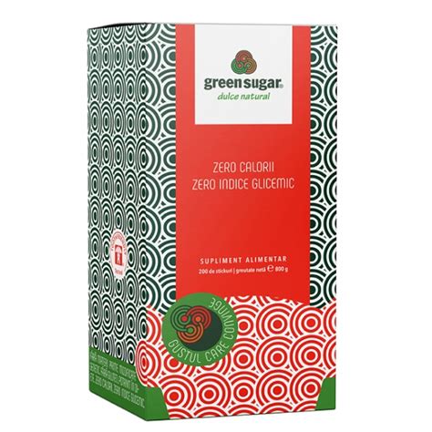 diagramă explicativă a compoziției Green Sugar