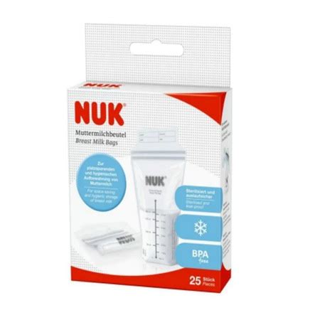 Ilustrație cu pungă de lapte matern Nuk