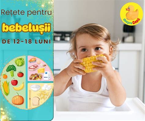 Infografic cu alimente recomandate pentru bebelușii de 10 luni