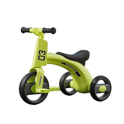 Fotografie detaliată a unei roți gonflabile de tricicletă, subliniind textura cauciucului și sistemul de umflare.