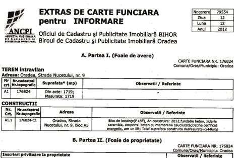 diagramă comparativă între extrasul de carte funciară și certificatul de sarcini