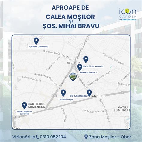 Hartă a Focșanilor cu locația Clinicii Materna marcată, incluzând puncte de interes din apropiere.