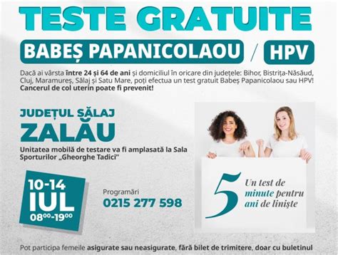 Infografic comparativ al testului Babeș-Papanicolau și testului HPV, evidențiind vârsta recomandată, frecvența și beneficiile fiecăruia.