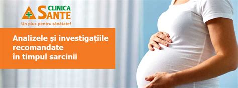 diagramă cu tipurile de analize și investigații efectuate în spital pentru gravide